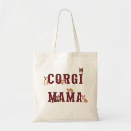 Süße Welsh Corgi Mama Minimalistische Grafik-Tasch Tragetasche