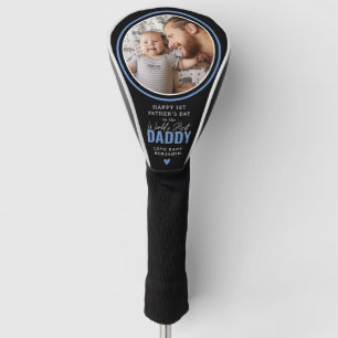 Süße Welt Bester Papa Foto 1. Vatertag Golf Headcover