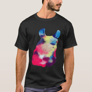 Süße Weltraum-Lama Galaktischer Regenbogen Lama Kü T-Shirt
