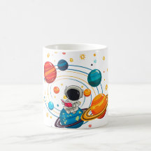 Süße Weltraum-Tasse | Kawaii-Planet-Kaffeetasse