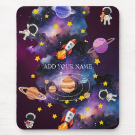 Süße Weltraumgalaxie Astronaut benutzerdefinierter Mousepad