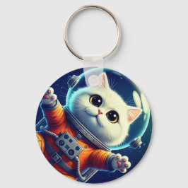 Süße Weltraumkatze Schlüsselanhänger