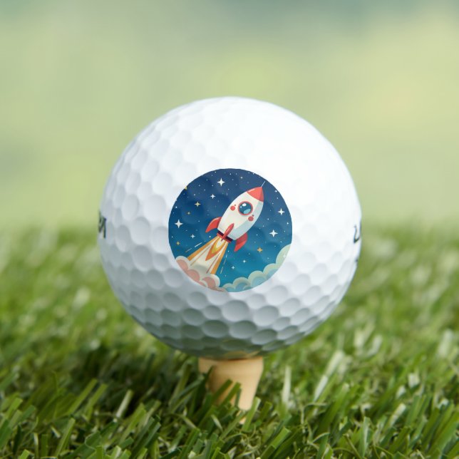 Süße Weltraumrakete beim Start Golfball (Insitu T-Shirt)