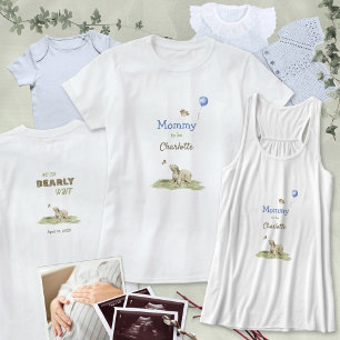 Süße werdende Mama Bärchen wartet kaum Blaue Luftb T-Shirt