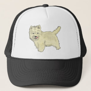 Süße West Highland Terrier-Hund-Kunstmalerei-Desig Truckerkappe