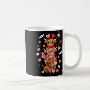 Süße westliche Valentinstag-Kühe mit Herzen Kaffeetasse