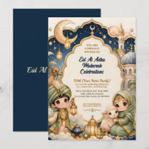 Süße Whimsical Eid Al Adha Chibi Mubarak