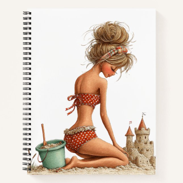 SÜSSE WHIMSICAL SOMMER THEMEN Mädchen Notizbuch (Vorderseite)