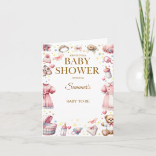 Süße Whimsical-Wasserfarben-Baby-Shower-Einladung Einladung