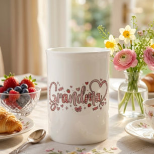 Süße, whimsische Oma Bone China Spezialtasse Prozellantasse
