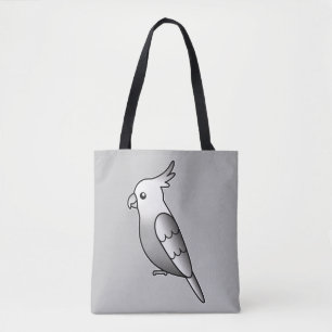 Süße Whiteface-Cockatiel-Cartoon-Vogel-Illustratio