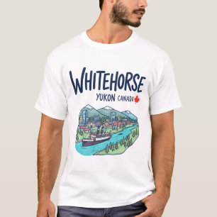 Süße Whitehorse Yukon Kanada Farbige Landschaft  T-Shirt