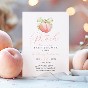 Süße wie ein Pfirsich-Baby-Shower-Einladung Einladung
