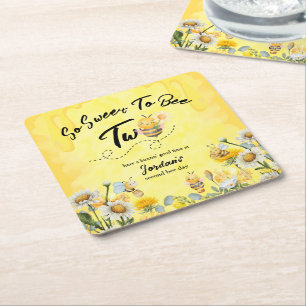 Süße Wildblume zum 1. Geburtstag - Cute Sweet To B Rechteckiger Pappuntersetzer