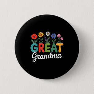 Süße Wildblumen Oma floraler Muttertag großartig Button