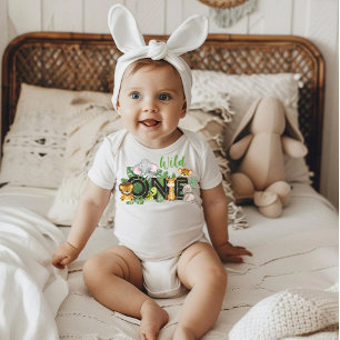 Süße Wilde aus dem Dschungel-Safari-Tiere zum erst Baby Strampler