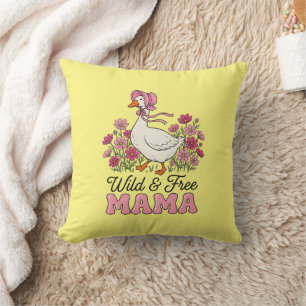 Süße wilde freie Gans Mama  Kissen