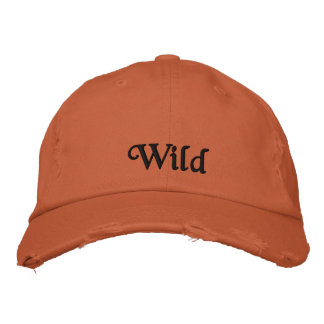 Süße Wilde Verbrannte Orange Vintage-Zitat Schwarz Bestickte Baseballkappe
