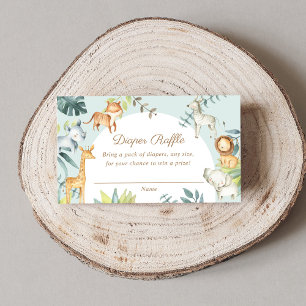 Süße Wildsafari-Tiere Salto-Windelraffinerie Begleitkarte