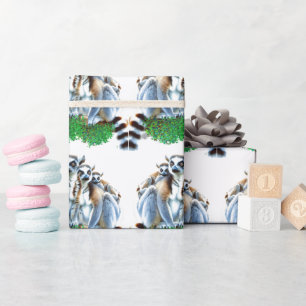 Süße Wildtier-Lemur-Tiere Geschenkpapier