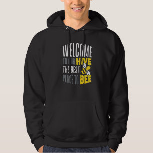 Süße Willkommen in unserem Bienenstock Bienen Erha Hoodie