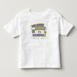 Süße Willkommen zurück in die Schule Lila Grün Kleinkind T-shirt