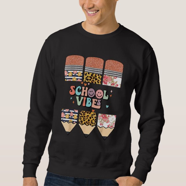 Süße Willkommens-Schulstimmung Techear Leopard Ble Sweatshirt (Vorderseite)