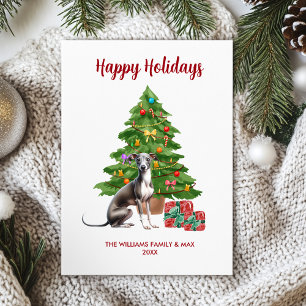 Süße Windhund-Hundefamilie Weihnachten