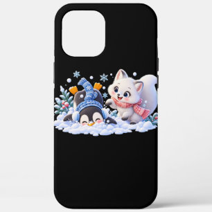 Süße Winter-Arktis-Füchsin und Pinguin spielen im Case-Mate iPhone Hülle