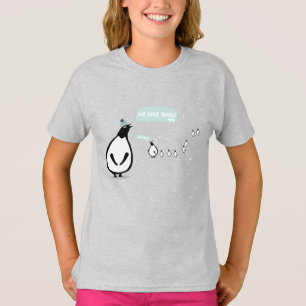 Süße Winter-Pinguin-Illustration T-Shirt