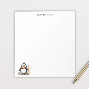 Süße Winter-Pinguin-Skizzen-Illustration Notizblock