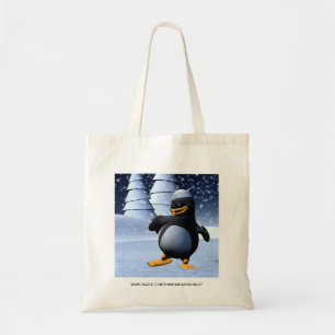 Süße Winter-Seemann-Pinguin-Schnee-Feiertag-Kunst Tragetasche