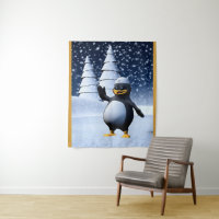 Süße Winter-Seemann-Pinguin-Schnee-Feiertag-Kunst