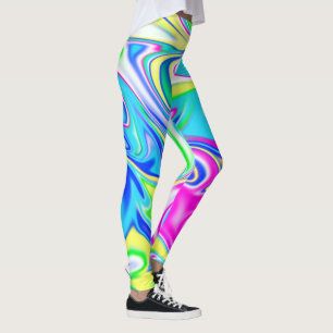 "Süße Wirbel: Das Bubblegum-Marmor-Vergnügen" Leggings