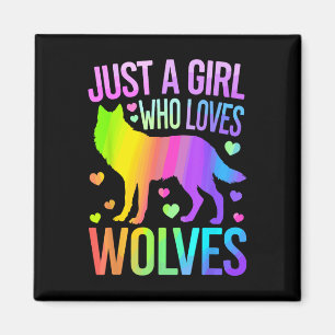 Süße Wolf-Kunst für Frauen Mädchen Wof Pack Wölfe Magnet