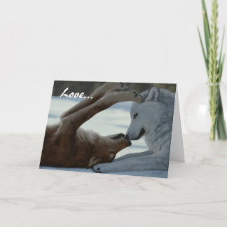 Süße Wolfpaare Karte