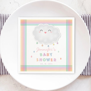 Süße Wolken Regentropfen Geschlechtsneutrale Babyp Serviette