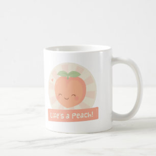 Süße Wortspiel Leben ist ein Pfirsich Essen Humor  Tasse