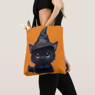 Süße, wunderliche Halloween-Schwarze Katze