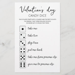 Süße Würfel Editierbares Spiel Valentinstag Party