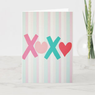 Süße Xoxo-Herzen-Karte Karte