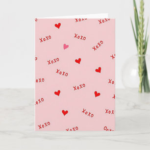 Süße Xoxo-Karte zum Valentinstag Karte