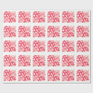 Süße XOXO Valentinstag-Schleifen Herzen Rosa Coque Geschenkpapier