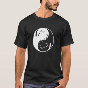 Süße Yin Yang Katze Kätzchen Liebe Frieden Yoga Ta T-Shirt