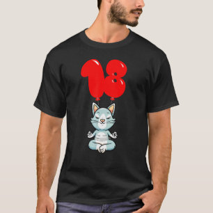 Süße Yoga-Katze 18. Geburtstag Kinder-Ballonparty T-Shirt