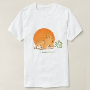 Süße Yoga-Katze – Kawaii Katze Namaste Japanisches T-Shirt