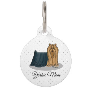 Süße Yorkie-Mama (Yorkshire Terrier-Mama) Haustiermarke