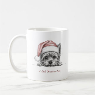 Süße Yorkie-Weihnachtstasse | Ein bisschen Weihnac Kaffeetasse