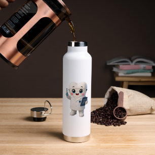 Süße Zahn-Wissenschaftler-Isolierflasche   Zahn Trinkflasche