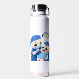 Süße Zahnarzt-Baby-Patientin-Isolierflasche Trinkflasche